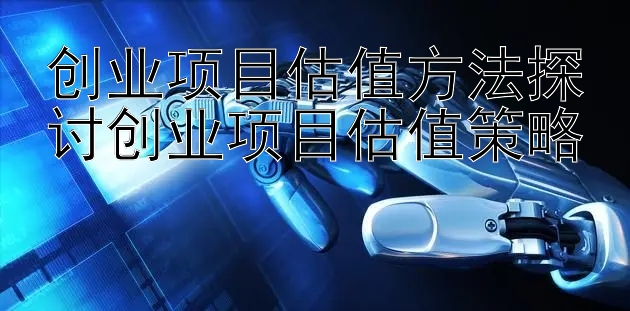 创业项目估值方法探讨创业项目估值策略